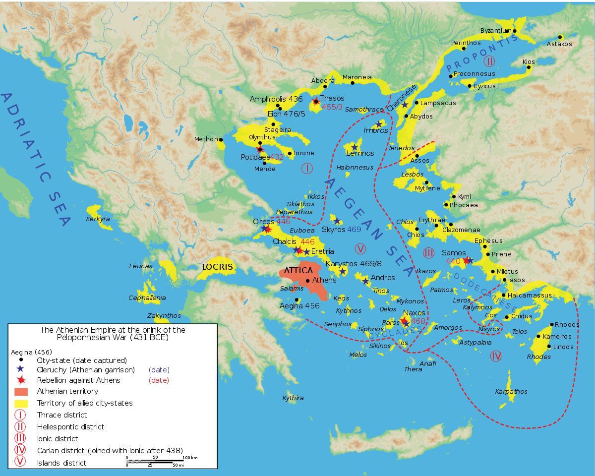 l'Athènes antique, carte de la ville