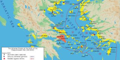 L'Athènes antique, carte de la ville
