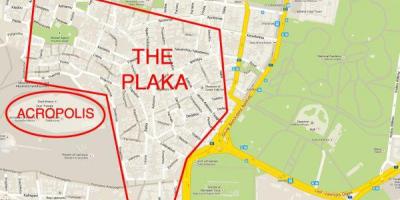 Carte du quartier de plaka