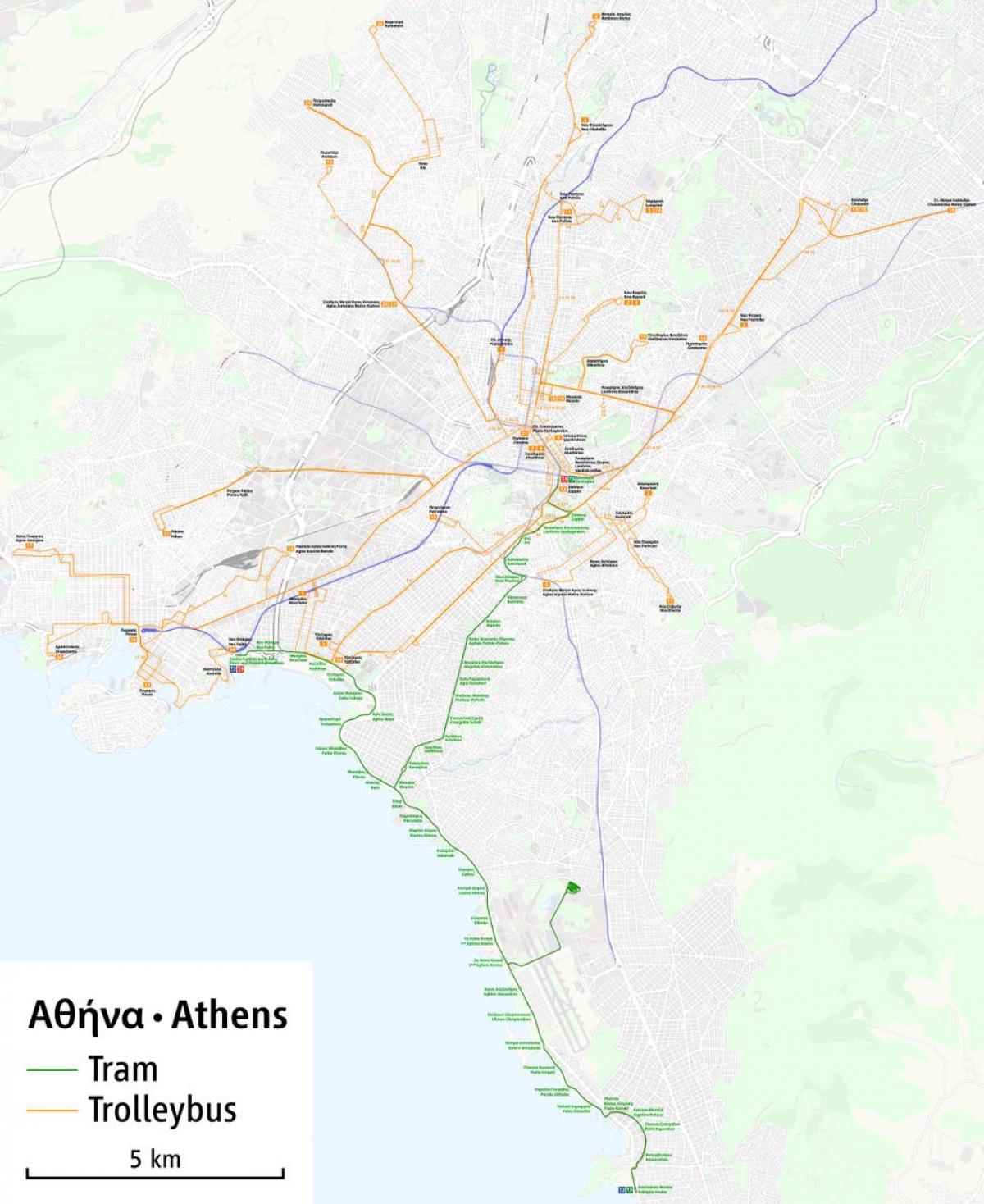 Athènes parcours de la feuille de route