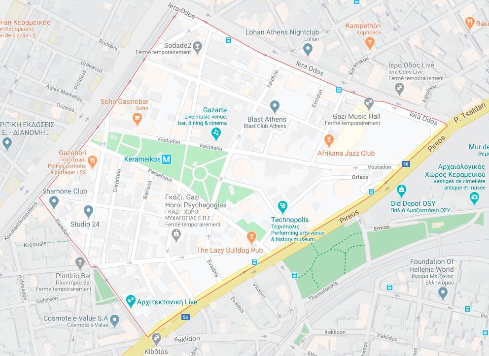 carte de gazi Athènes