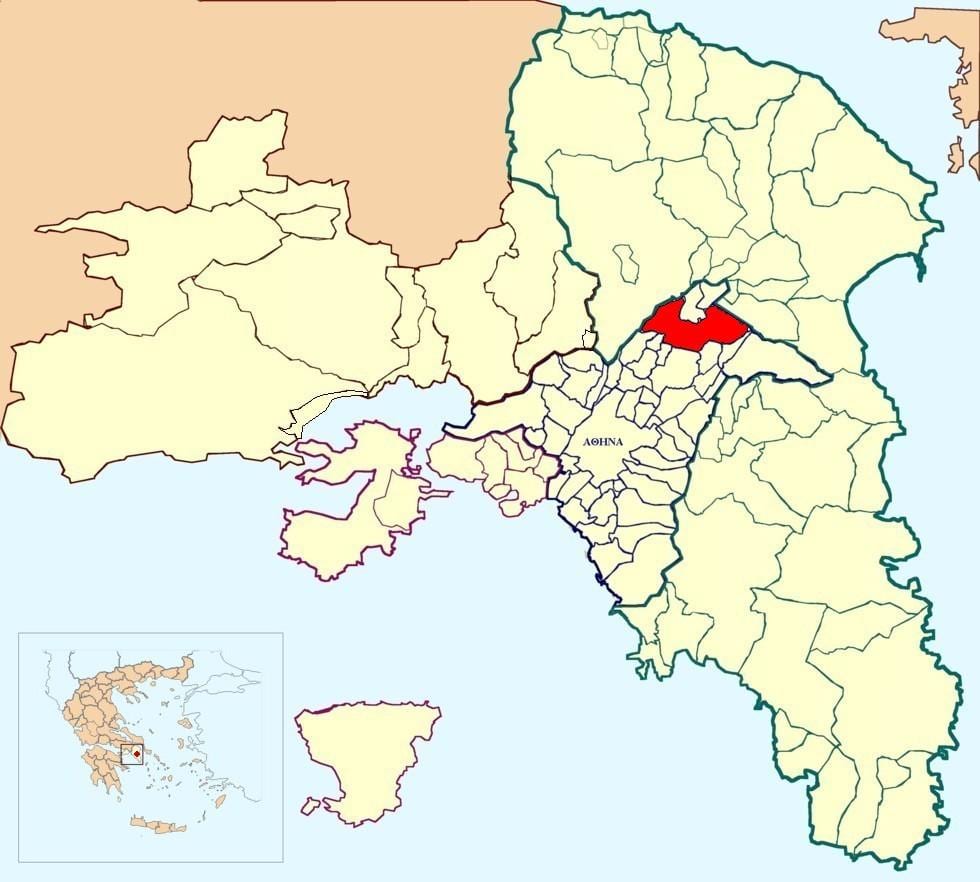 kifissia de la grèce de la carte