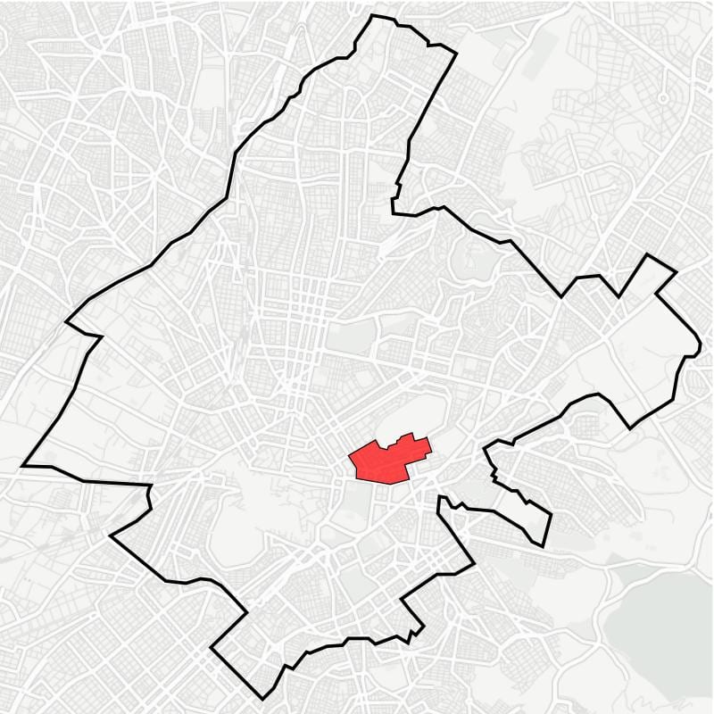 carte de kolonaki, le quartier d'Athènes