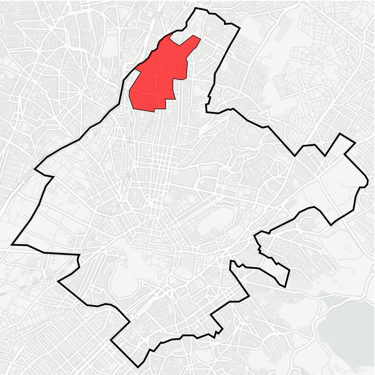 carte de patisia jusqu'Athènes