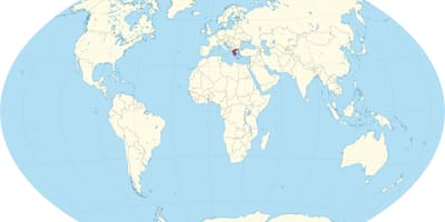 D'athènes, en grèce sur la carte du monde