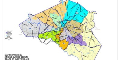 Carte des quartiers d'Athènes 