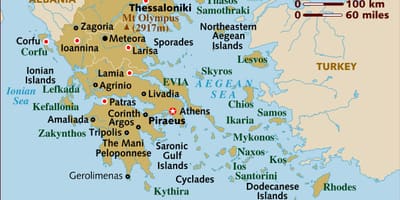 Athènes carte de localisation