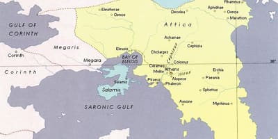 En attique, Athènes carte