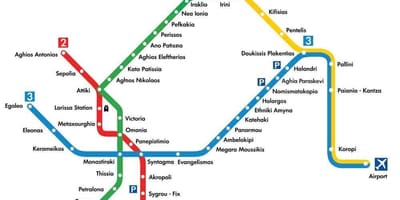 Carte du pirée, à la station de métro 