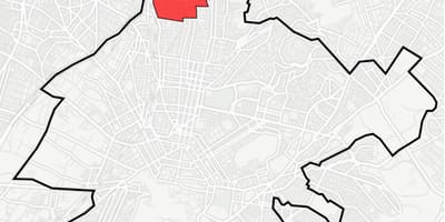 Carte de patisia jusqu'Athènes